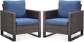 Belord Oversize Patio Chairs Set of 2 Outdoor Wicker Dining Chairs, All-Weather by Belord
