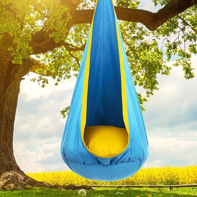 Y-STOP Kids Pod Swing Seat, Hanging Hammock Chair - Image 8