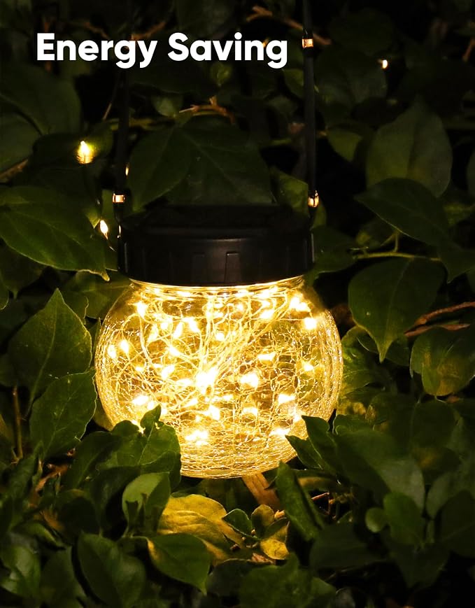PARTPHONER Solar Lights Outdoor Waterproof 12-Pack, Solar Powered Hanging - Image 4