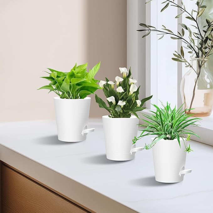 Self Watering Pots, 4 inch Flower Pots - Image 5