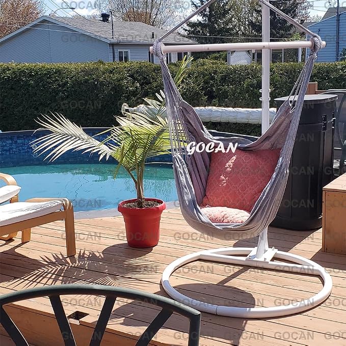 Hammock Chair Large Hammock Swing, 110 x 150cm Load 150kg, Cotton Hammock Chair - Image 7