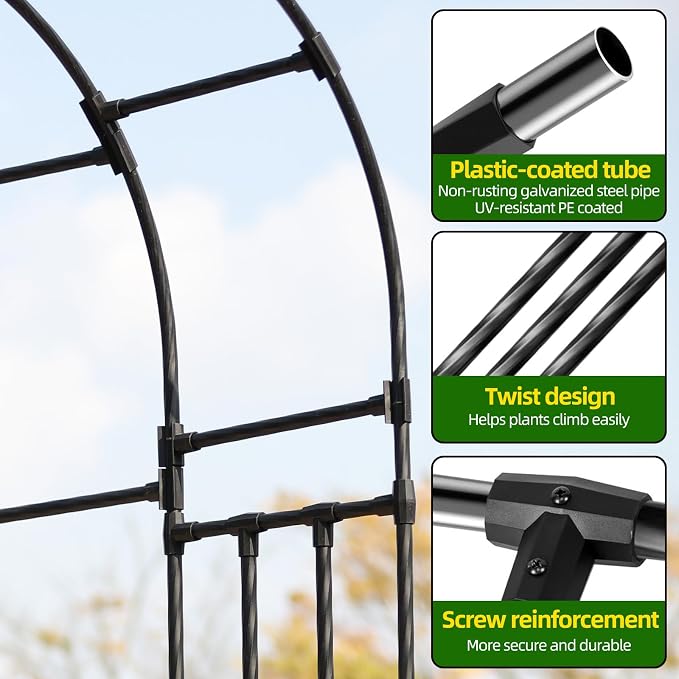 Half Sided Arch Against The Wall Garden Trellis - Image 4