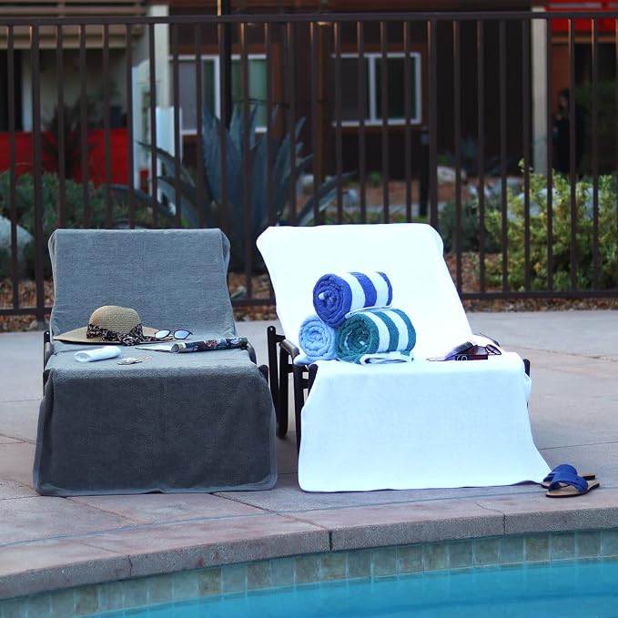 Luxury Hotel & Spa Towel Pool Chair Lounge Cover 100% Cotton | Soft Ring-Spun - Image 3