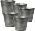 Briful 5PCS Galvanized Buckets 7.1In Rustic Farmhouse Metal Bucket Galvanized by Briful