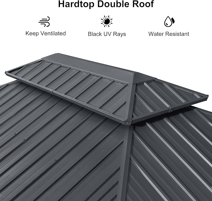 PURPLE LEAF 12'x14' Hardtop Gazebo - Image 6