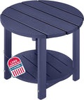 LZRS Round Adirondack Side Table Double End Table, Outdoor Side Tables by LZRSPET