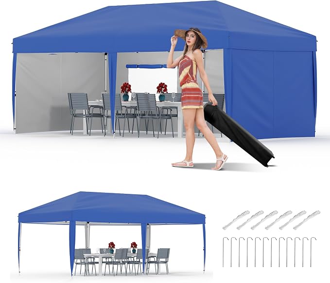 Garvee 10x10 Pop Up Canopy Tent, Heavy Duty Commercial Instant Shelter by Garvee