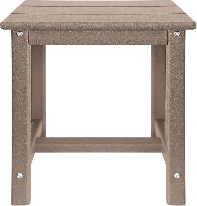 Adirondack Square Side Table, one-Tier Outdoor end Table, Patio Side Table - Image 8
