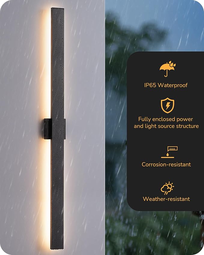 EDISHINE 47" LED Outdoor Wall Lights, 3CCT & 10%-100% Dimmable, IP65 Waterproof - Image 7