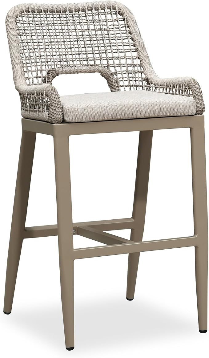 PURPLE LEAF Bar Stool 1 Piece Bar Height Metal Chair by PURPLELEAF