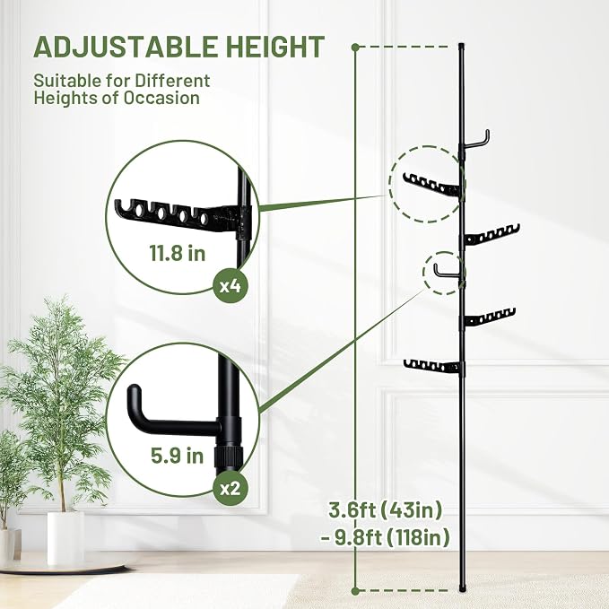 Tension Rod Plant Stand, Plant Poles - Image 6