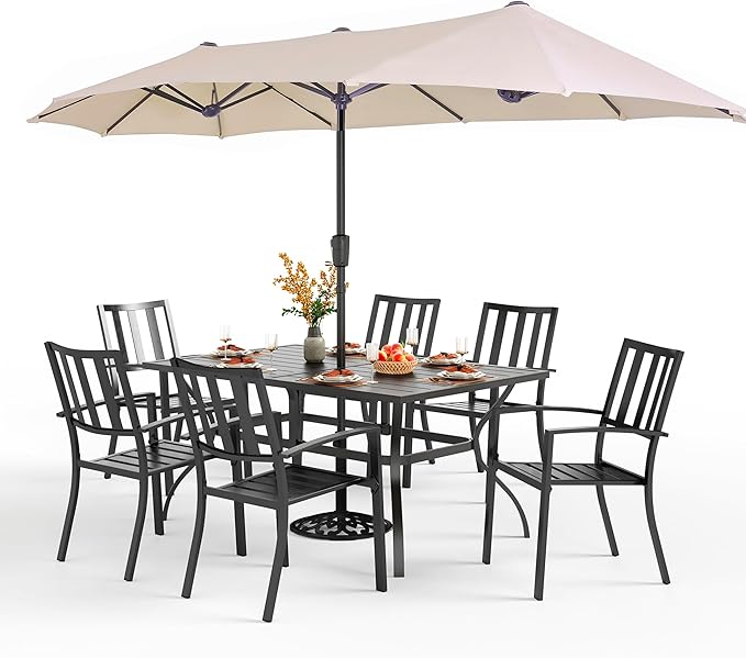 PHI VILLA 7 Piece Patio Dining Set by PHIVILLAThepioneerofcomfortablehouseholdsupplies