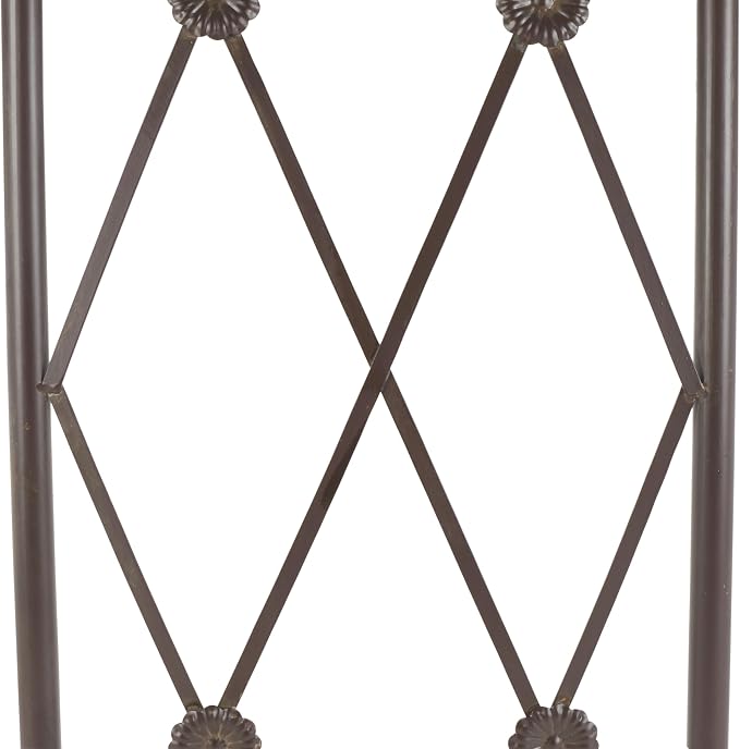 SAFAVIEH Outdoor Collection Mizell Rustic Brown Lattice Wrought Iron Moon - Image 7