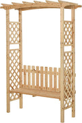 Outsunny Wooden Garden Arbor for Climbing Plants by Outsunny