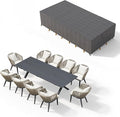 PURPLE LEAF 11 Pieces Patio Dining Set by PURPLELEAF