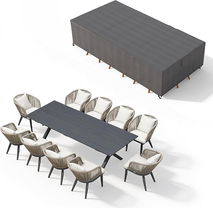 PURPLE LEAF 11 Pieces Patio Dining Set by PURPLELEAF