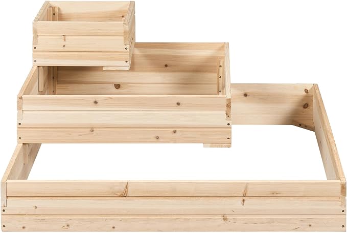 Yaheetech 3 Tier Wooden Raised Garden Bed 44.5'' L×44.5″ W×20.5″ H - Image 8