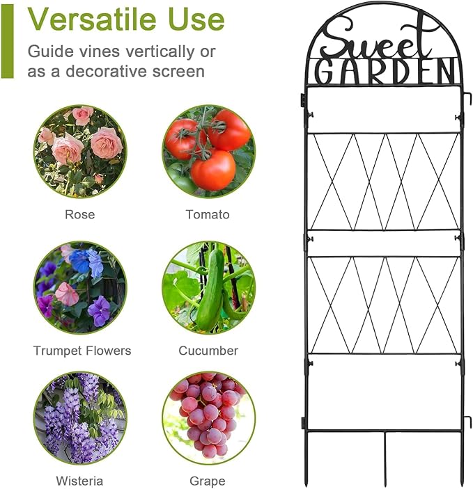 hogardeck 1PC Metal Garden Trellis 45 * 14 inch - Image 5