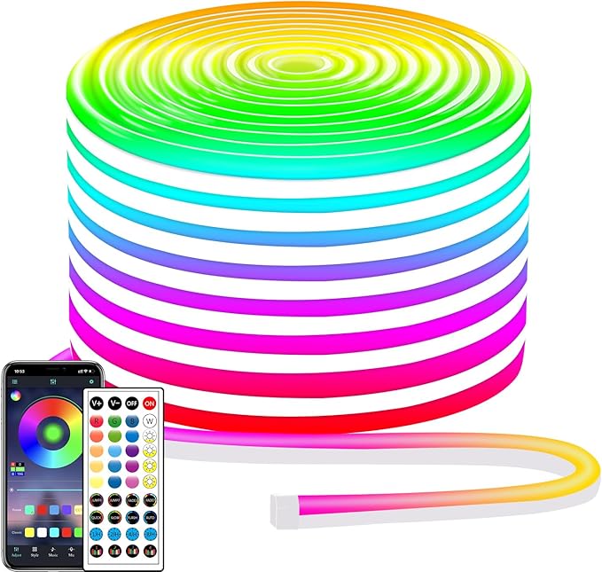 132FT Neon LED Rope Lights IP65 Waterproof LED Lights by segrass