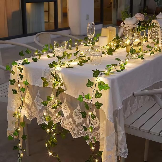Outdoor Solar Fairy Lights, 39.3ft Ivy Fairy Lights - Image 6