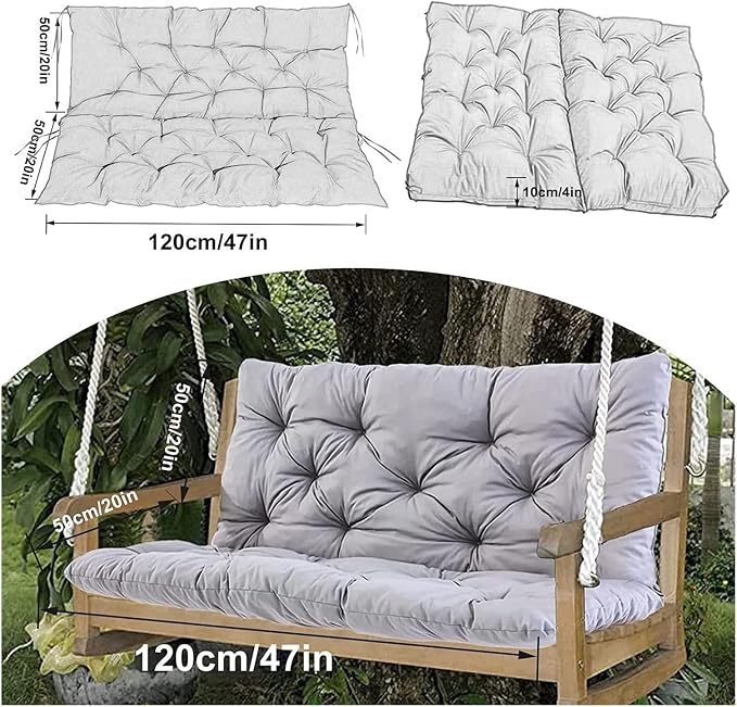 Swing Cushion Replacement Outdoor Porch Waterproof Bench Cushion 2-3 Seater - Image 7