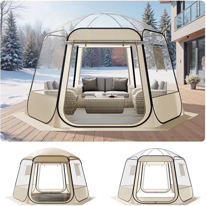 VEVOR Pop up Sports Tent, 8 Sizes Optional Clear Bubble Tent by VEVOR