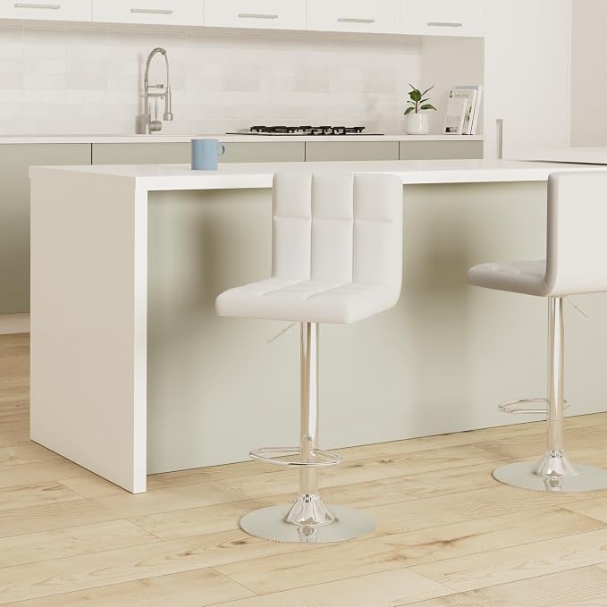 Leopard Bar Stools, Modern PU Leather Adjustable Swivel Bar Stool - Image 2