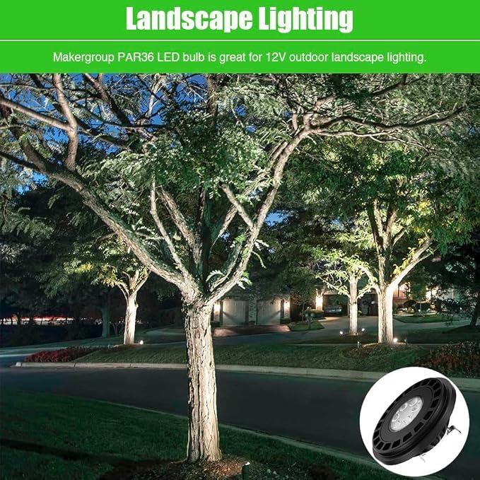 PAR36 Landscape LED Light Bulb 10W 12V Low Voltage Waterproof Spotlight - Image 3