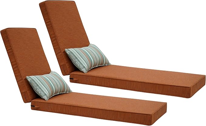 Outdoor Chaise Lounge Cushions, Olefin Lounge Cushion, Rainproof Color by Unknown