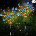 2 Pack Solar Stake Lights Outdoor Decor Waterproof Mums Artificial Flowers by Glooglitter