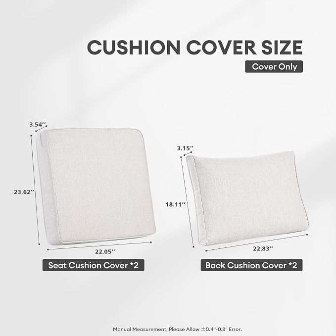 ovios Patio Cushion Covers, Waterproof Cushion Cover - Image 4