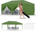 10X20 Pop Up Canopy Tent with 6 Sidewalls – Heavy Duty Commercial Instant by IDEALHOUSE