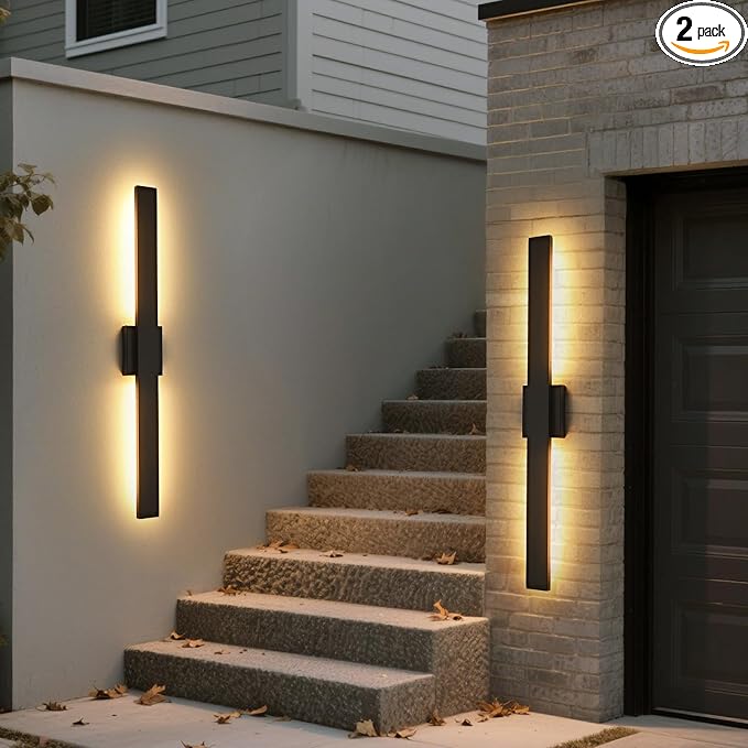 40.1inch Long Outdoor Modern LED Wall Light, Waterproof IP65 Warm White Led by SIONLOM