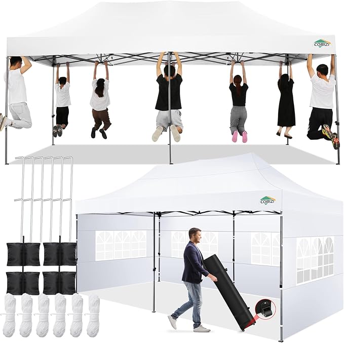 COBIZI 10x20 Pop Up Canopy Tent, 10x20 Canopy by COBIZI