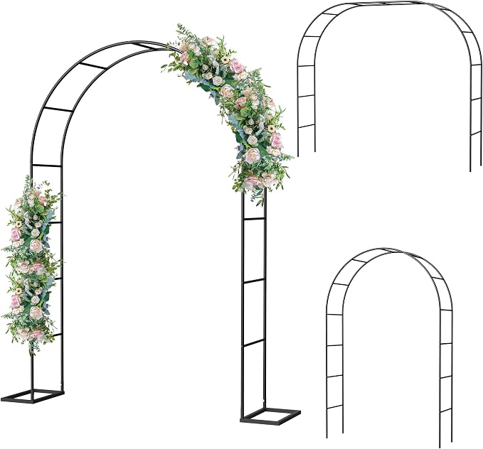 Metal Garden Arch Trellis Arbor, Wedding Arch Stand by Fogein