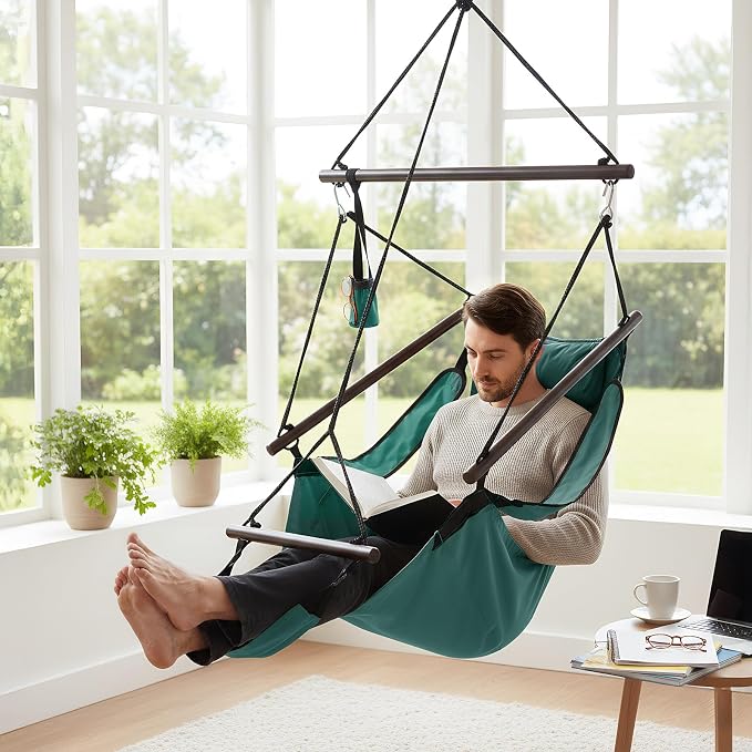 ONCLOUD Upgraded Unique Hammock Sky Chair, Air Deluxe Hanging Swing Seat - Image 8