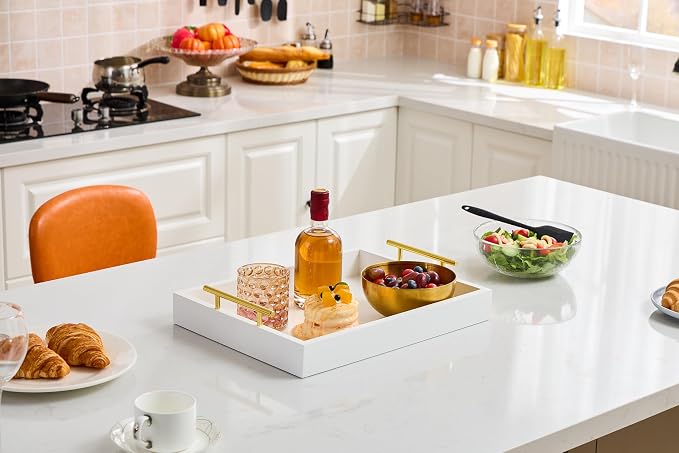 16"x12" Serving Trays with Handles, Ottoman Trays, Living Room, and Outdoors - Image 5
