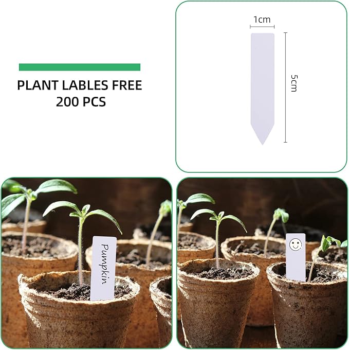JERIA 200-Pack 3.15 Inch Peat Pots - Image 3