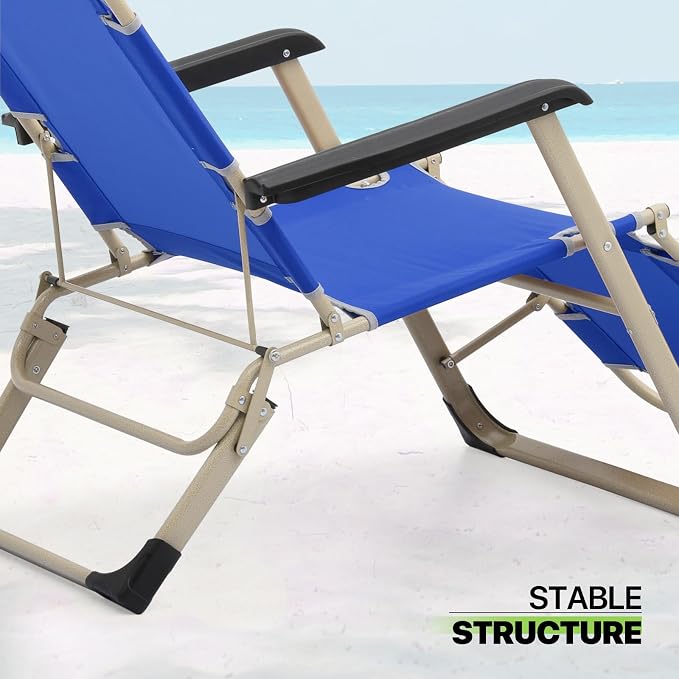Magshion Folding Patio Chairs Set of 2, Outdoor Lounge Chair - Image 9