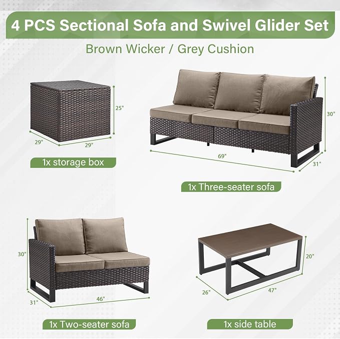 Belord 5-Seater Patio Conversation Set - Image 2