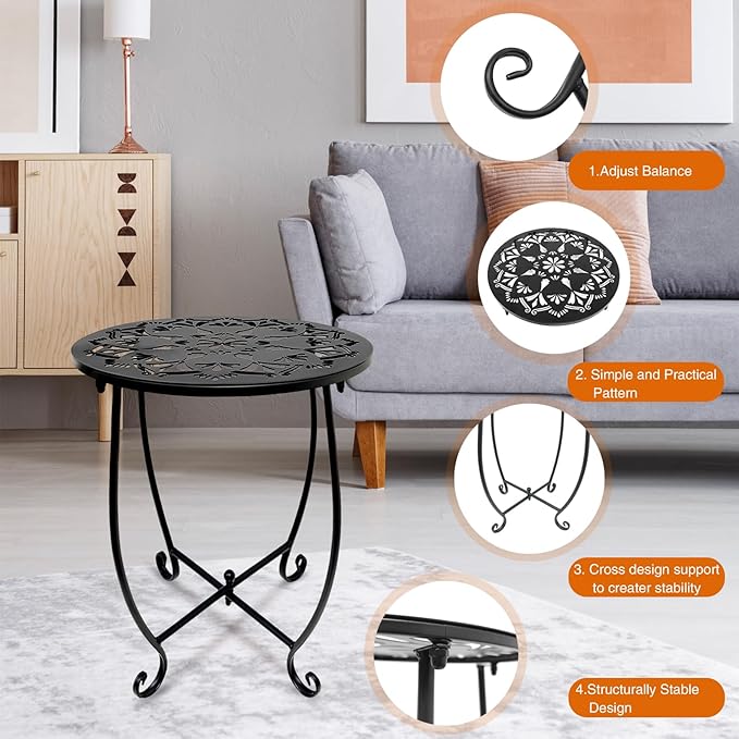 Fashion&cool 2 Pack Outdoor Side Tables - Image 4