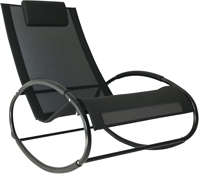 Outsunny Pool Lounger, Outdoor Rocking Lounge Chair by Outsunny