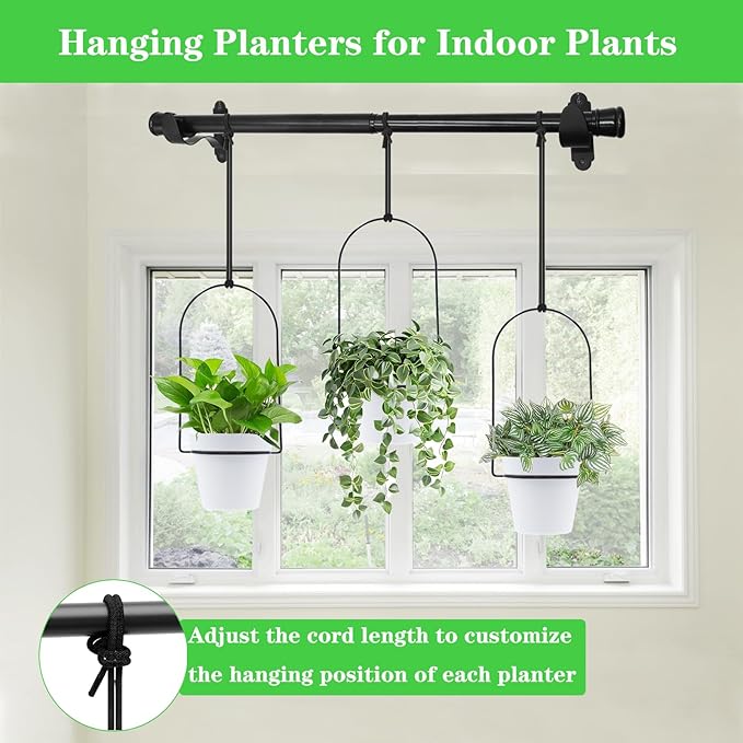 DOUBFIVSY Hanging Planters for Indoor Plants Plant Hanger, Adjustable Hanging - Image 5