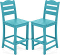 Giantex Outdoor HDPE Bar Stool, Patio Tall Bar Chair by Giantex