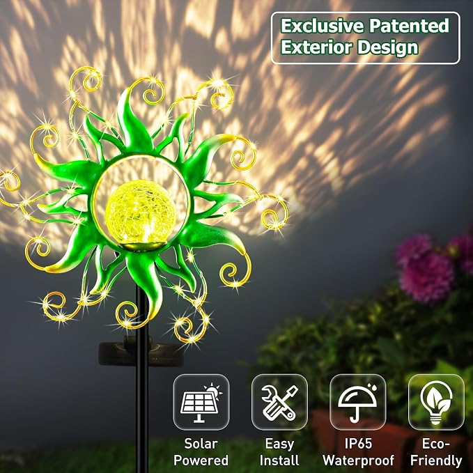 Solar Garden Lights Outdoor, Lawn Gardening Birthday Gifts - Image 2