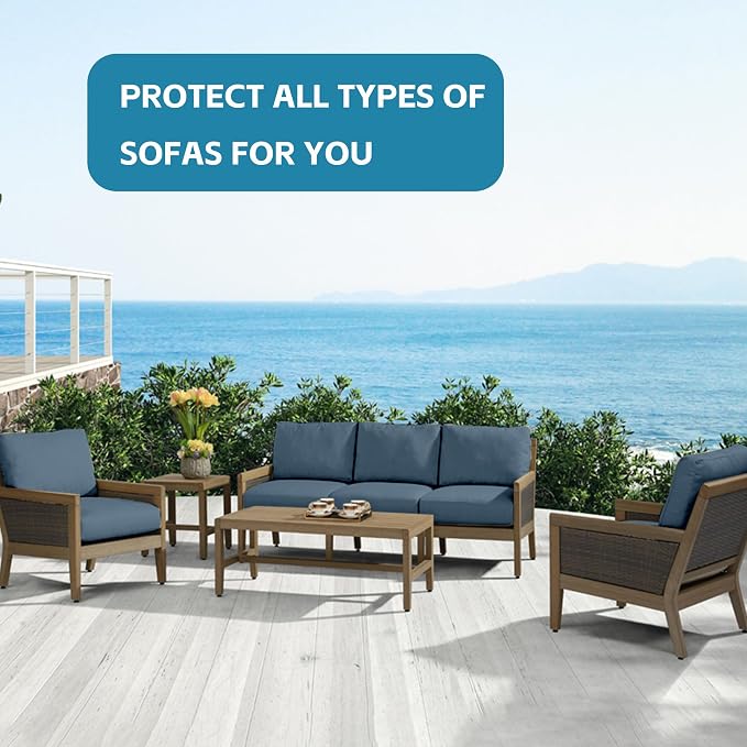 12Pcs Outdoor Cushion Covers, Patio Cushion Covers, Stretch Elastic Slipcovers - Image 4