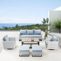 Belord 6 Piece Outdoor Furniture Patio Wicker Sofa Set, Oversize Outdoor Swivel by Belord