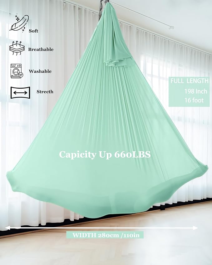 F.Life Aerial Silk Yoga Hammock & Swing - Image 2