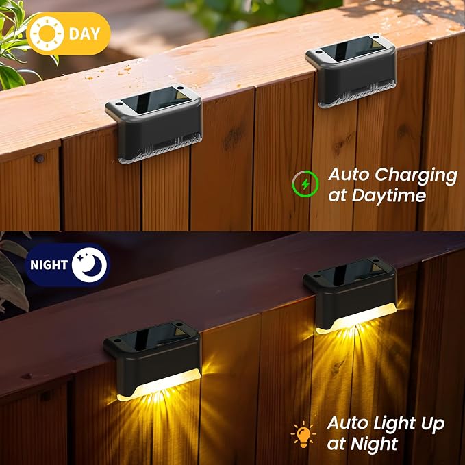 APONUO Solar Deck Lights 16 Pack, Solar Lights Outdoor Waterproof Led Solar - Image 3