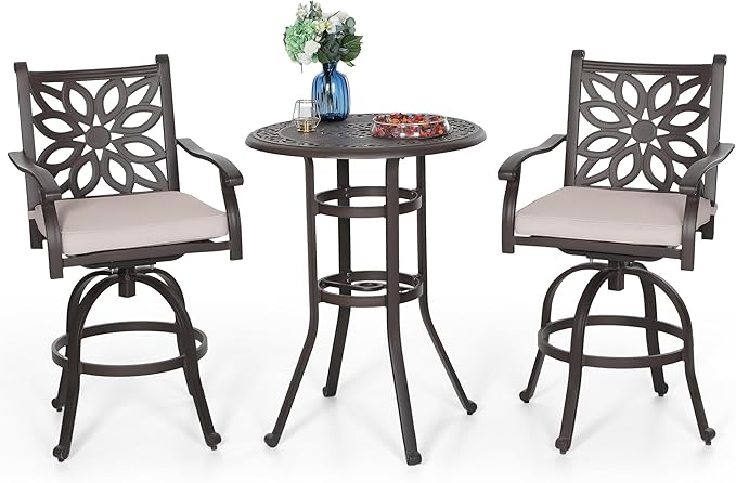 PHI VILLA Patio Furniture Set, Pub Bistro Set by PHIVILLAThepioneerofcomfortablehouseholdsupplies